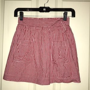 Girls Olive Juice red/white gingham skirt sz 10 yr